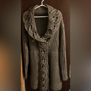 Long sweater with ornate detail